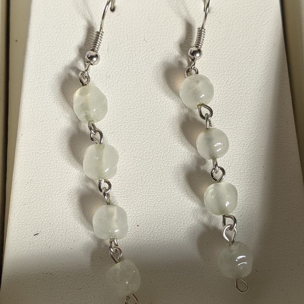 Handmade Glass Dangle Earrings